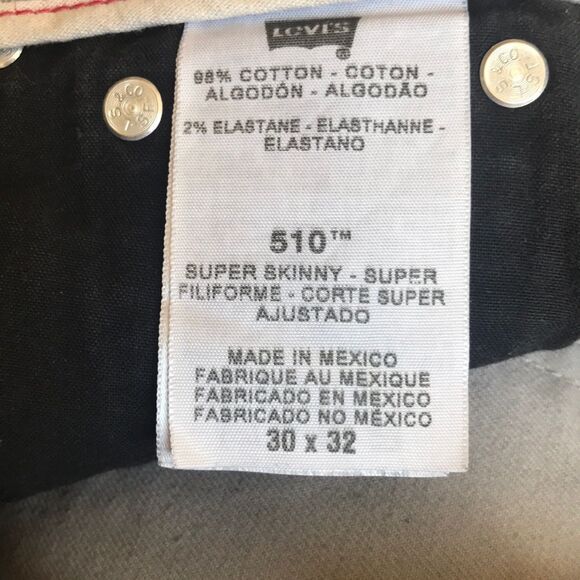 LEVIS JEANS SUPER SKINNY 510 MEN JEANS SIZE 30 - Picture 10 of 16